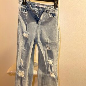 Distressed denim